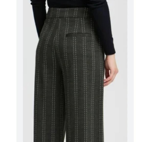 Ichi Ihruti Wide Leg Dark Gray Pants Trousers Sm - Picture 7 of 13